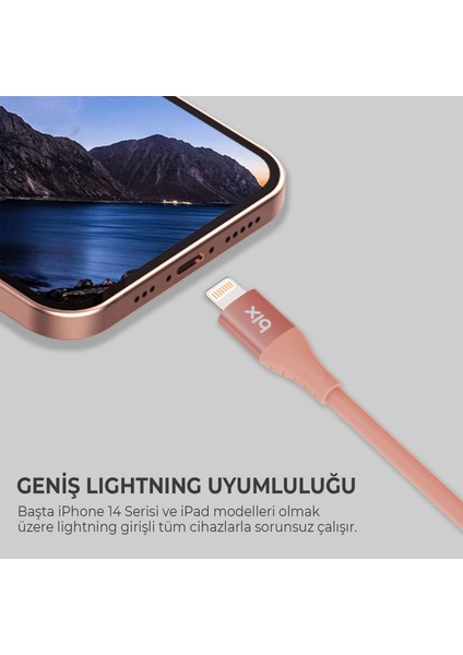 BXSC1CL 60W Type-C To Lightning Silikon Şarj ve Data Kablosu 1.2 Metre