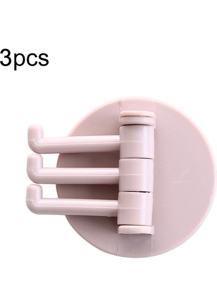 3pcs 3 Kanca Döndürülebilir Banyo Macun Duvar Kancası (Yurt Dışından)
