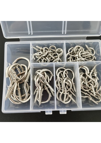 75PCS /kutu Vidalı Tavan Kancası Seti Ev Depolama Fincanı Kanca (Yurt Dışından)
