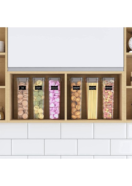 Hava Geçirmez Uzun Gıda Saklama Kabı Seti, Kiler Organizasyonu ve Depolama Için 4 Adet 2.8l Spagetti Kapları (Yurt Dışından) indirimleri