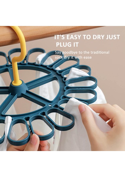 20 Klipli 360 Derece Dönebilir Çorap Askısı (Yurt Dışından)