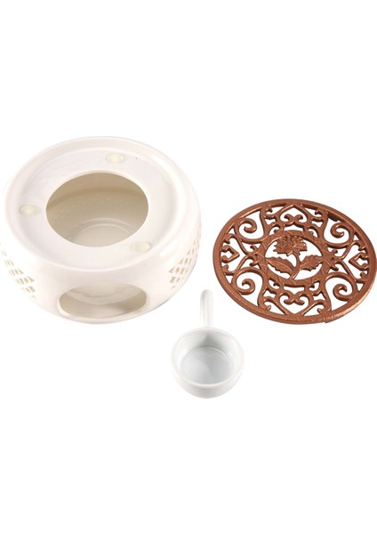 Seramik Çaydanlık Isıtıcı Tutucu Taban Çay Isıtıcı Yalıtım Tabanı Çay Kahve Su Isıtıcı Mum Isıtma Tabanı Tutucu Teaware (Yurt Dışından)