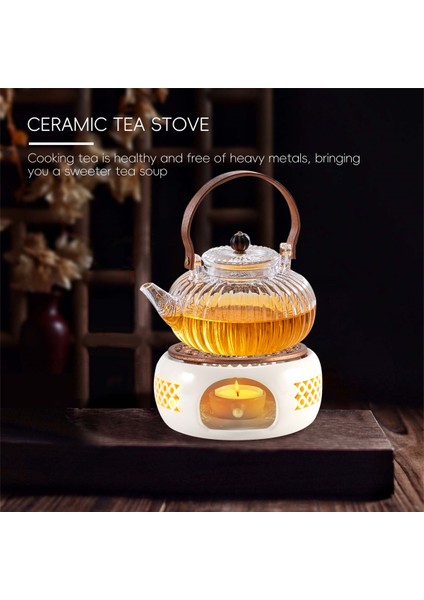 Seramik Çaydanlık Isıtıcı Tutucu Taban Çay Isıtıcı Yalıtım Tabanı Çay Kahve Su Isıtıcı Mum Isıtma Tabanı Tutucu Teaware (Yurt Dışından)