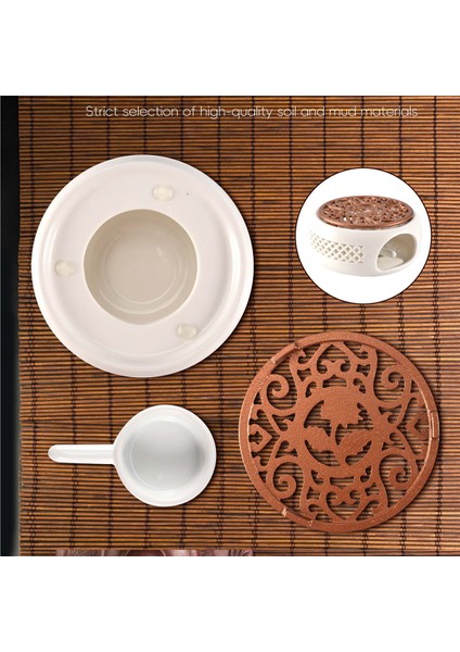 Seramik Çaydanlık Isıtıcı Tutucu Taban Çay Isıtıcı Yalıtım Tabanı Çay Kahve Su Isıtıcı Mum Isıtma Tabanı Tutucu Teaware (Yurt Dışından)
