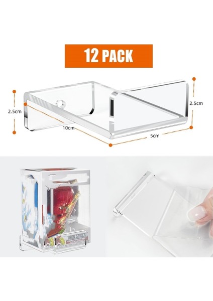 YX075 6pcs / Set Akrilik Depolama Ekran Braketi (Yurt Dışından)