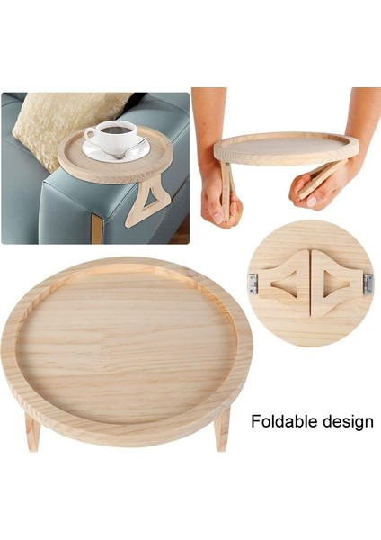 25CM Katlanabilir Kanepe Koltuk Tepsisi Çam Ahşabı (Yurt Dışından)