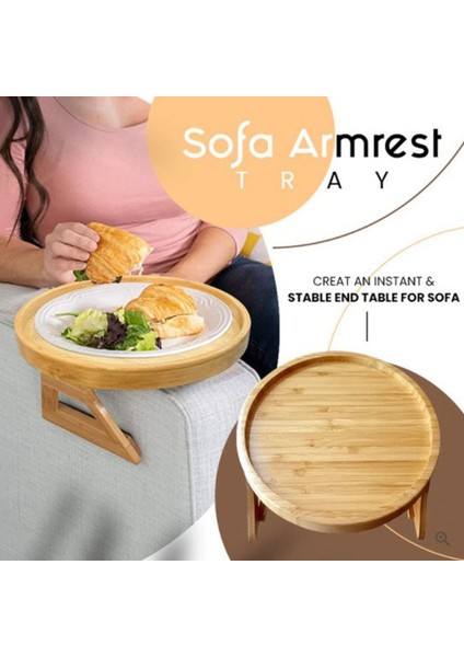 25CM Katlanabilir Kanepe Koltuk Tepsisi Çam Ahşabı (Yurt Dışından)