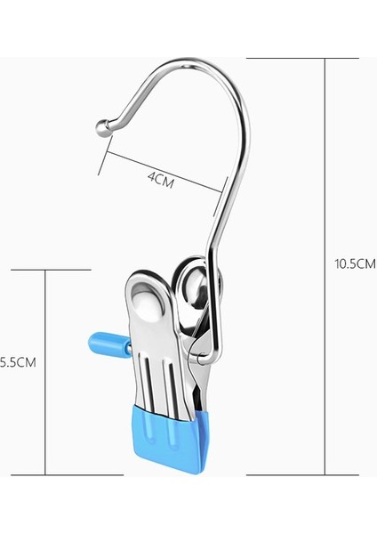 5 Adet /paket Paslanmaz Ste Çamaşır Klipsi Kanca (Yurt Dışından)