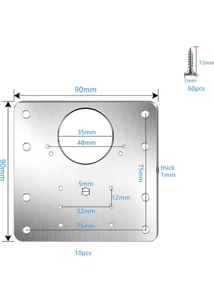 20 Adet Dolap Menteşe Tamir Plakası Seti Mutfak Dolabı Kapı Menteşesi Montaj Plakası Delikli Düz Sabitleme Braketi Braketleri (Yurt Dışından)
