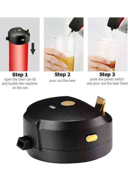 2x Canner Bira Köpürtücü, Taşınabilir Konserve Bira Köpük Makinesi, Konserve Biraya Özel, Köpük Makinesi, Bira Sunucusu, Yıkanabilir (Yurt Dışından)