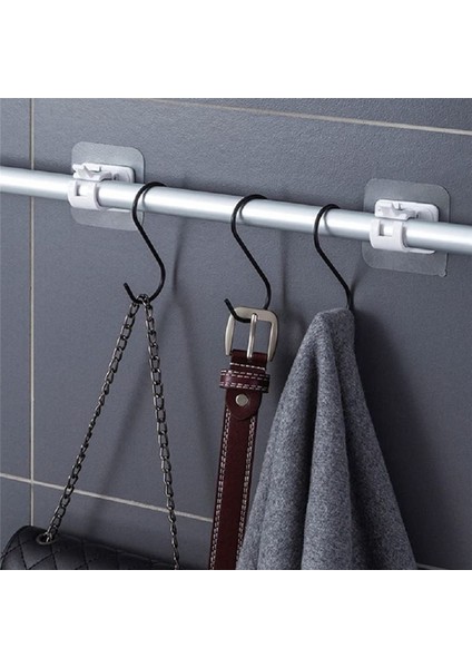 10 Adet Kanca Perde Çubuğu Için Çivi Olmadan Perde Çubuk Braketleri Hiçbir Sondaj Kendinden Yapışkanlı Sabit Klip Perde Braketi (Yurt Dışından) fırsatları