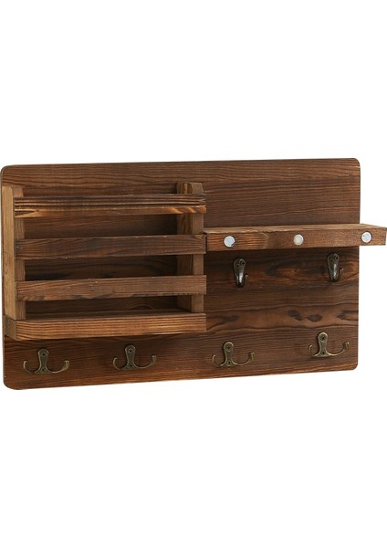 Ahşap Duvara Monte Retro Depolama Rafı 39X23X7.8CM (Yurt Dışından)