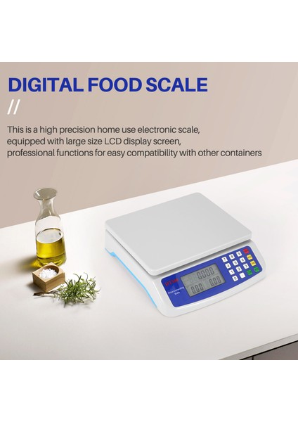 30KG/1G Mutfak Terazisi Dijital Arkadan Aydınlatmalı LCD Ekran Ölçüm Elektronik Terazi (Yurt Dışından)