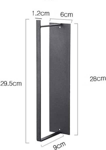 Duvara Monte Metal Giysiler Askısı Depolama Rafı (Yurt Dışından)
