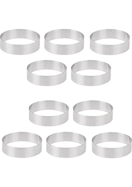 20X Dairesel Paslanmaz Çelik Tart Yüzük Kule Pasta Kek Kalıbı Delikli Kek Mus Halkası (Yurt Dışından) fiyatları