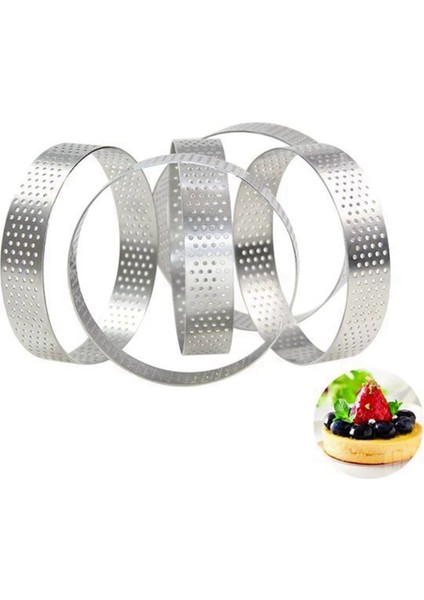20X Dairesel Paslanmaz Çelik Tart Yüzük Kule Pasta Kek Kalıbı Delikli Kek Mus Halkası (Yurt Dışından) modelleri