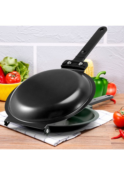 Kızartma Tavası, Çift Taraflı Kızartma Tavası Yapışmaz Çevirme Katlanır Kızartma Tavası Barbekü Istikrarlı ve Dayanıklı Pişirme Aracı Ev Mutfak Için (Yurt Dışından) fiyatları