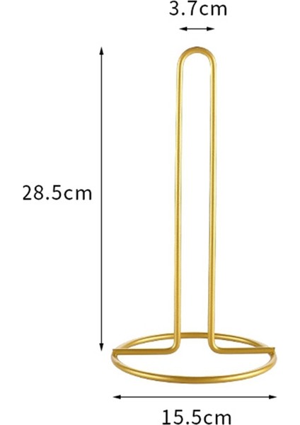 Kağıt Havlu Askısı Mutfak Sarılmak Film Depolama Rulo Kağıt Tutucu Masaüstü Yağ Emici Kağıt Tutucu Mutfak Malzemeleri (Altın) (Yurt Dışından)