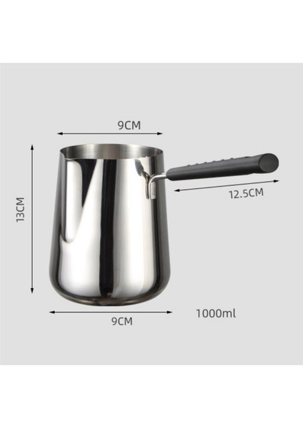 3x 1000 ml Tereyağı Isıtıcı Paslanmaz Çelik Süt Isıtıcı Saplı Tencere Tereyağı Tava Türk Cezve Çikolata Eritme Potası (Yurt Dışından)