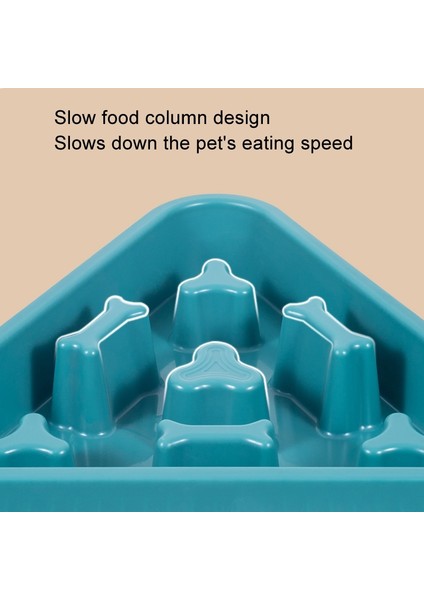 Üçgen Kemik Pet Yavaş Yemek Kasesi Köpekler Kediler Yeme Kaseleri (Yurt Dışından) indirimleri