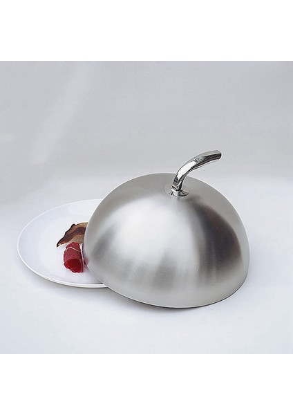 2 Adet 24 cm Paslanmaz Çelik Biftek Kapağı Teppanyaki Kubbe Bulaşık Kapağı Ev Yuvarlak Yağ Geçirmez Yemek Yemek Örtüsü Mutfak Pişirme (Yurt Dışından)