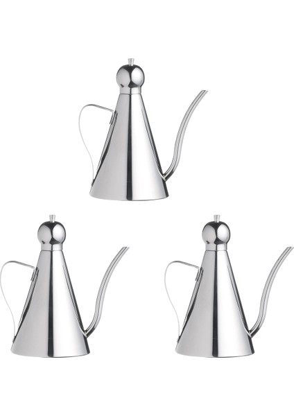3x 350ML Zeytinyağı Dispenseri, Mutfak Paslanmaz Çelik Yağ/sirke Tenceresi, Zeytinyağı Şişesi, Zeytin Saklama Kabı (Yurt Dışından)