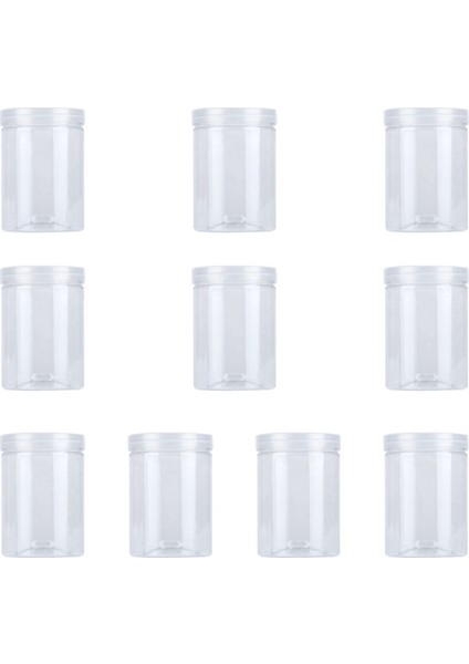 20 Adet 500 ml Gıda Kavanoz Mühürlü Şeffaf Plastik Mutfak Şeker Kokulu Çay Için Kapaklı Aperatifler Konteynerleri (Yurt Dışından)