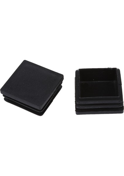 40MM x 40MM Plastik Kare Boru Uçları Uç Körleme Kapakları Siyah 20 Adet (Yurt Dışından)