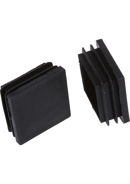 40MM x 40MM Plastik Kare Boru Uçları Uç Körleme Kapakları Siyah 20 Adet (Yurt Dışından)