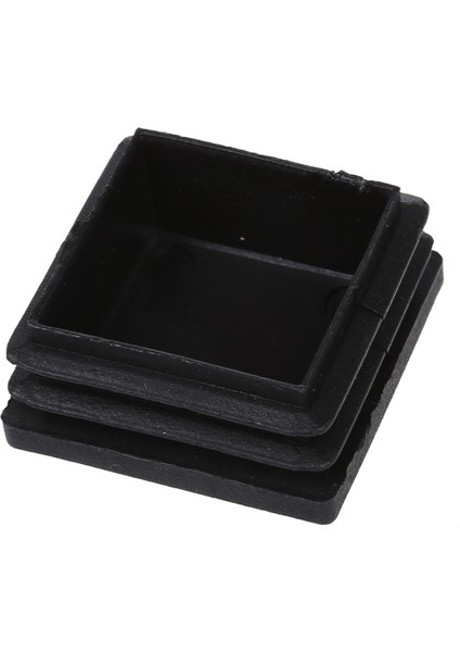 40MM x 40MM Plastik Kare Boru Uçları Uç Körleme Kapakları Siyah 20 Adet (Yurt Dışından)