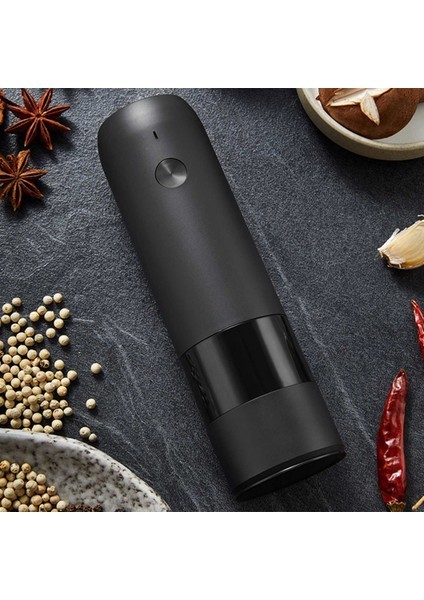 2x Elektrikli Otomatik Değirmen Biber ve Tuz Öğütücü USB Şarj Baharat Tuz Karabiber Öğütücü Ayarlanabilir (Siyah) (Yurt Dışından) fiyatları