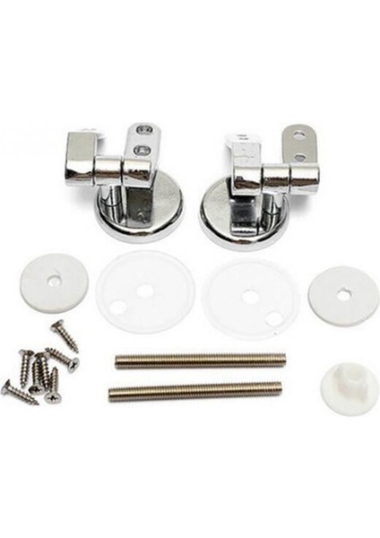 4x Alaşım Yedek Klozet Menteşeleri Montaj Seti Krom Tuvalet Aksesuarları Için Bağlantı Parçaları Vidaları ile (Yurt Dışından) fiyatları