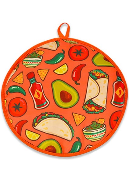 Burrito Için 3x 12 Inç Bez Çanta, Mikrodalga Restoran Gıda Gözleme Için Taşınabilir Tortilla Isıtıcı Kese Ev, B (Yurt Dışından) fiyatları