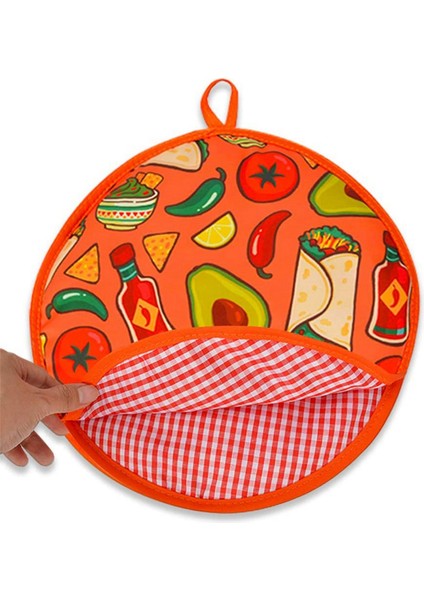 Burrito Için 3x 12 Inç Bez Çanta, Mikrodalga Restoran Gıda Gözleme Için Taşınabilir Tortilla Isıtıcı Kese Ev, B (Yurt Dışından) fırsatları