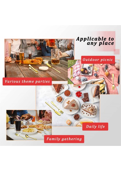 Peynir Tereyağı Serpme Bıçak Seti 32 Parça Şarküteri Aksesuarları Paslanmaz Çelik Tereyağı Bıçakları Servis Maşası (Altın) (Yurt Dışından)