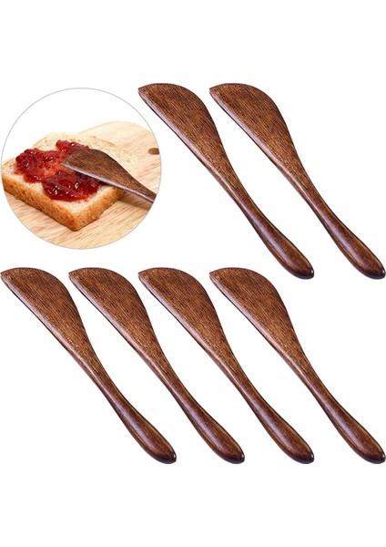 30 Paket Ahşap Tereyağı Bıçağı, 6 Inç Baharat Bıçakları Ahşap Süper Kullanışlı Mutfak Eşyaları Jöle Serpme Makinesi (Yurt Dışından)
