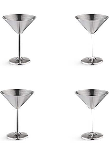 Paslanmaz Çelik Martini Bardağı Seti 8, 8 Oz Metal Kokteyl Bardağı, Kırılmaz, Dayanıklı, Ayna Cilalı Kaplama (Yurt Dışından)