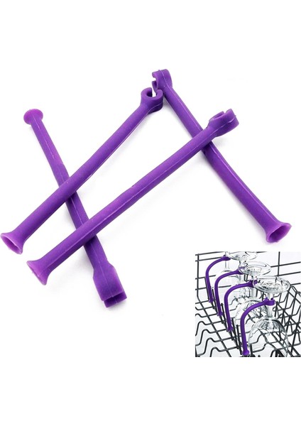 Kadeh Takımı Koruyucu, Şarap Bardakları Için 4'lü Esnek Bulaşık Makinesi Seti Züccaciye Sabit (Yurt Dışından)