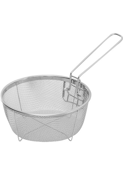 1 Adet Paslanmaz Çelik Kızartma Sepetleri Kızgın Yağ Kızartma Kızartma Sepeti Tek Saplı Örgü Şehriye Köfte Gıda Kevgir (Yurt Dışından)