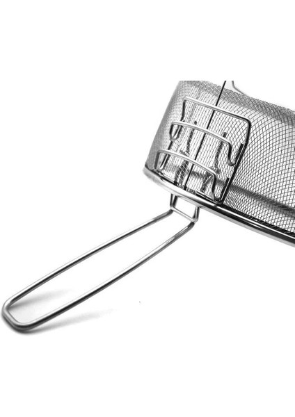 1 Adet Paslanmaz Çelik Kızartma Sepetleri Kızgın Yağ Kızartma Kızartma Sepeti Tek Saplı Örgü Şehriye Köfte Gıda Kevgir (Yurt Dışından) indirimleri