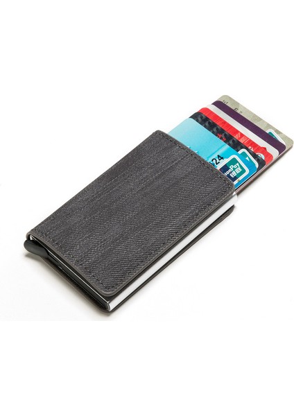 Rfıd Hırsızlığa Karşı Iş Otomatik Kart Sahibi, Anti-Manyetik Kart Sahibi, Denim Metal Kart Sahibi (Yurt Dışından)