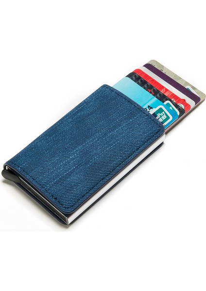 Rfıd Hırsızlığa Karşı Iş Otomatik Kart Sahibi, Anti-Manyetik Kart Sahibi, Denim Metal Kart Sahibi (Yurt Dışından)