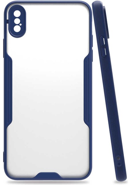 Apple iPhone Xs Max 6.5 - Uyumlu Bulut E-Ticaret Parfe Kapak-Lacivert