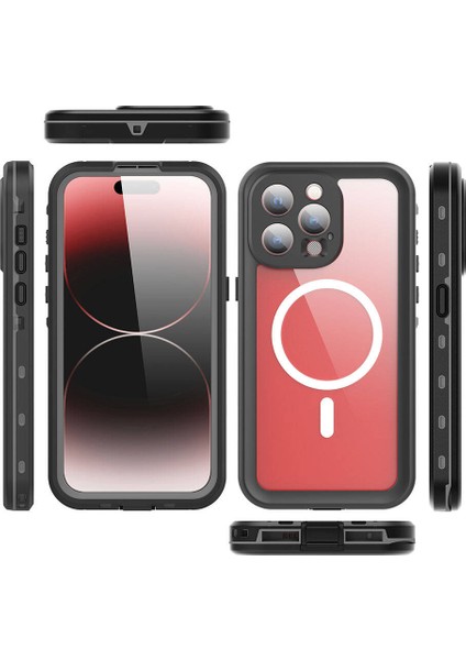 Apple iPhone 15 Pro Max - Uyumlu 1-1 Su Geçirmez Kılıf-Siyah fiyatları