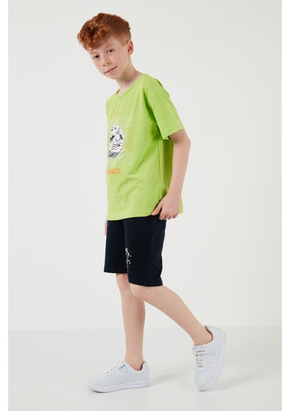 Pamuklu Regular Fit Bisiklet Yaka Şortlu Alt-Üst Takım Erkek Çocuk Takım 6212008