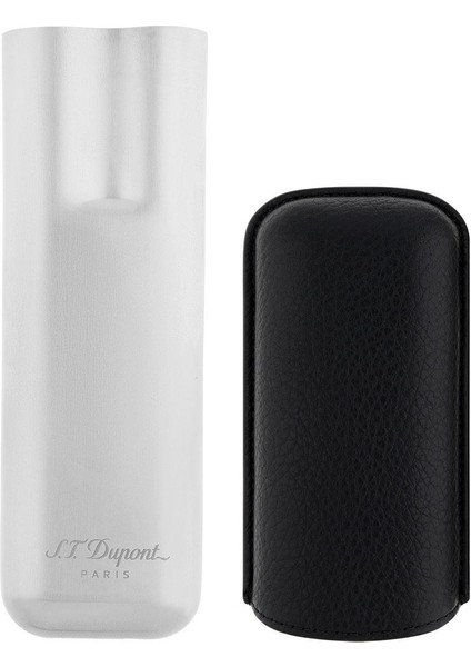 S.t. Dupont Deri Metal Puro Kılıfı Siyah/krom 2li (60RING)