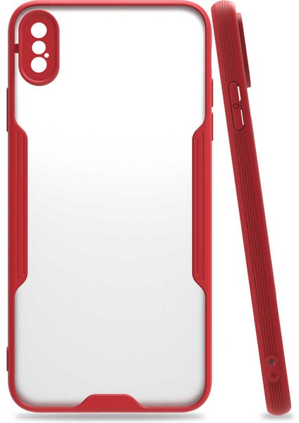 Apple iPhone Xs Max 6.5 - Uyumlu Bulut E-Ticaret Parfe Kapak-Kırmızı