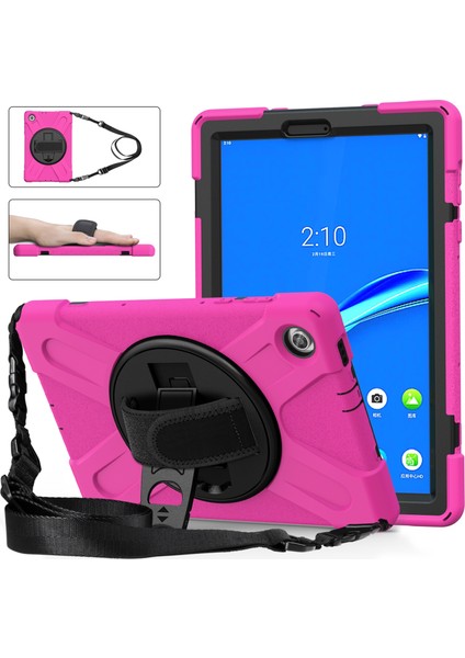 Lenovo Tab M10 Plus TB-X606F Şok Geçirmez Silikon+Pc Kılıfı (Yurt Dışından)