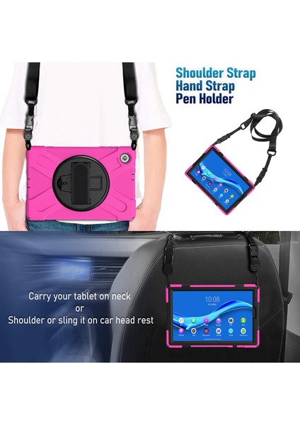 Lenovo Tab M10 Plus TB-X606F Şok Geçirmez Silikon+Pc Kılıfı (Yurt Dışından) modelleri