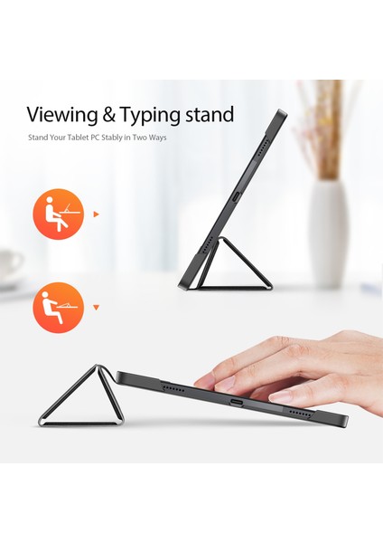 Lenovo Tab P12 Için Domo S Pu Tablet Kılıfı 12.7 2023 (Yurt Dışından) modelleri
